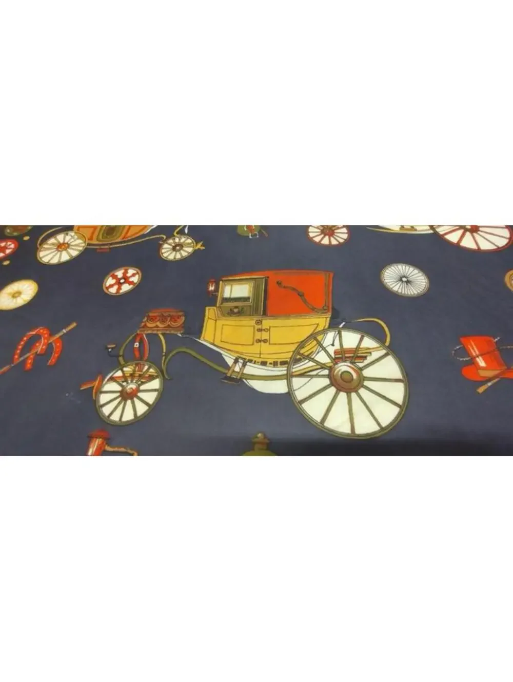 60s Lilly D'or Men's Scarf Carriages Acetate MCM Menswear Dandy Victorian Wheels